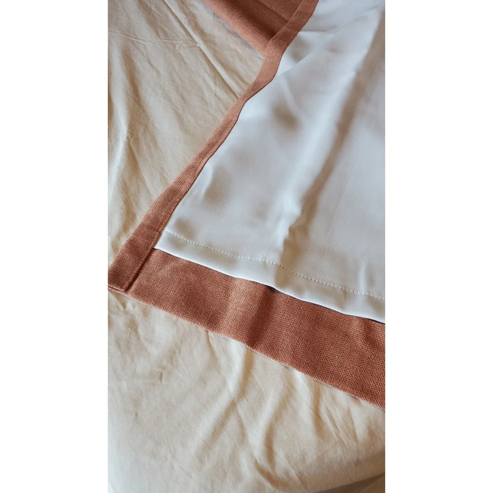 Threshold Aruba Blackout Curtain 1 Panel 84x50 Cosmic Rust Slub Weave NEW